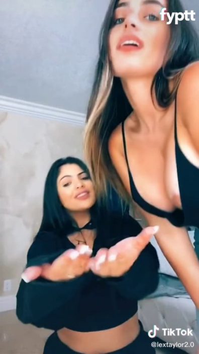 Sexy big boobs girl NSFW TikTok accidental camisole nipple slip