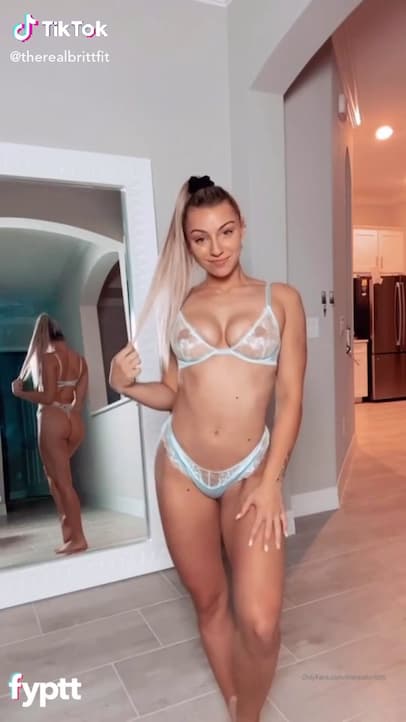 Sexy TikTok girl teasing us with white seethrough lingerie pic