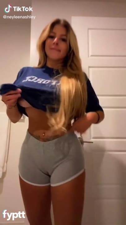 Sexy big tits blone latina shows right nip slip on TikTok - FYPTT