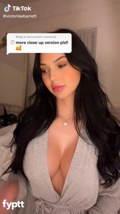 Big tits TikTok nurse is actually very naughty and loves getting naked and playing with her cunt
