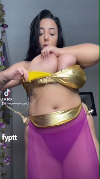 Imagine putting your cock between those huge TikTok boobs for a boobjob