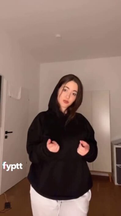 'Show yourself in baggy clothes then in sheer see-through clothes' TikTok trend with big boobs