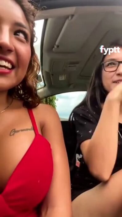 Two Latina thots showing their pussies with cut out jeans on TikTok Live
