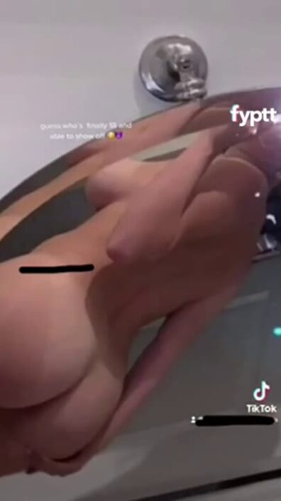 18+ girl is super excited to show her nude TikTok for the first time
