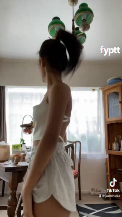 This TikTok thot danced so hard her boobs slipped out of her small shirt