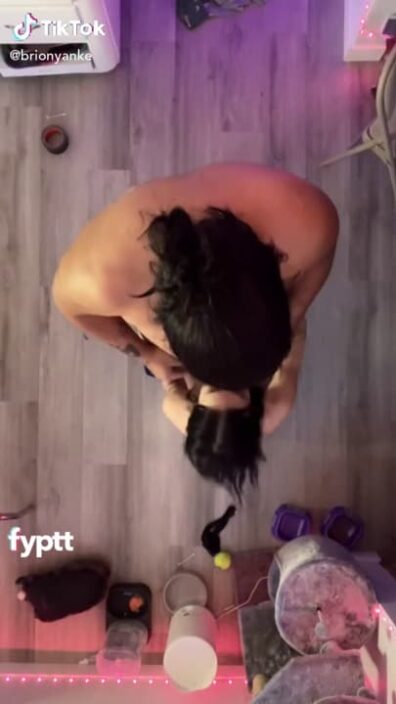 Couple twisted the phone on ceiling trend on TikTok with hot sex